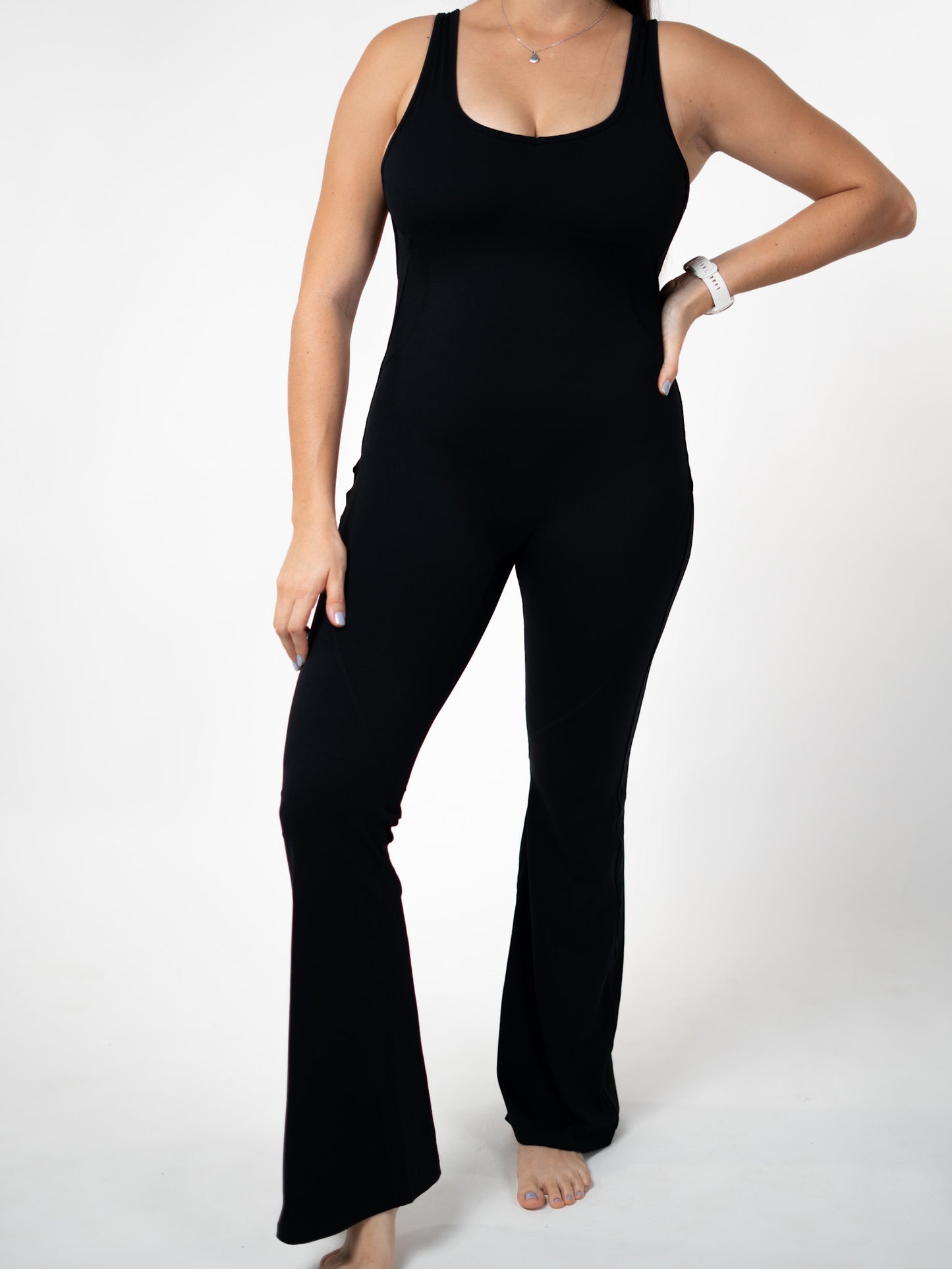 Flare Jumpsuit: Negro